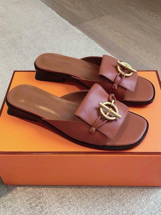 Ladies Hermes flats Lilly Onlines