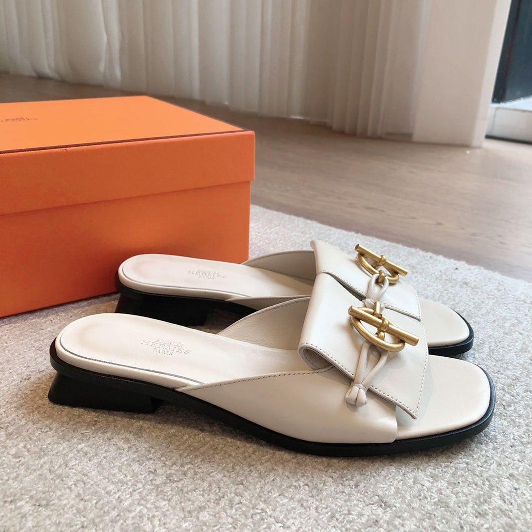 Ladies Hermes flats Lilly Onlines