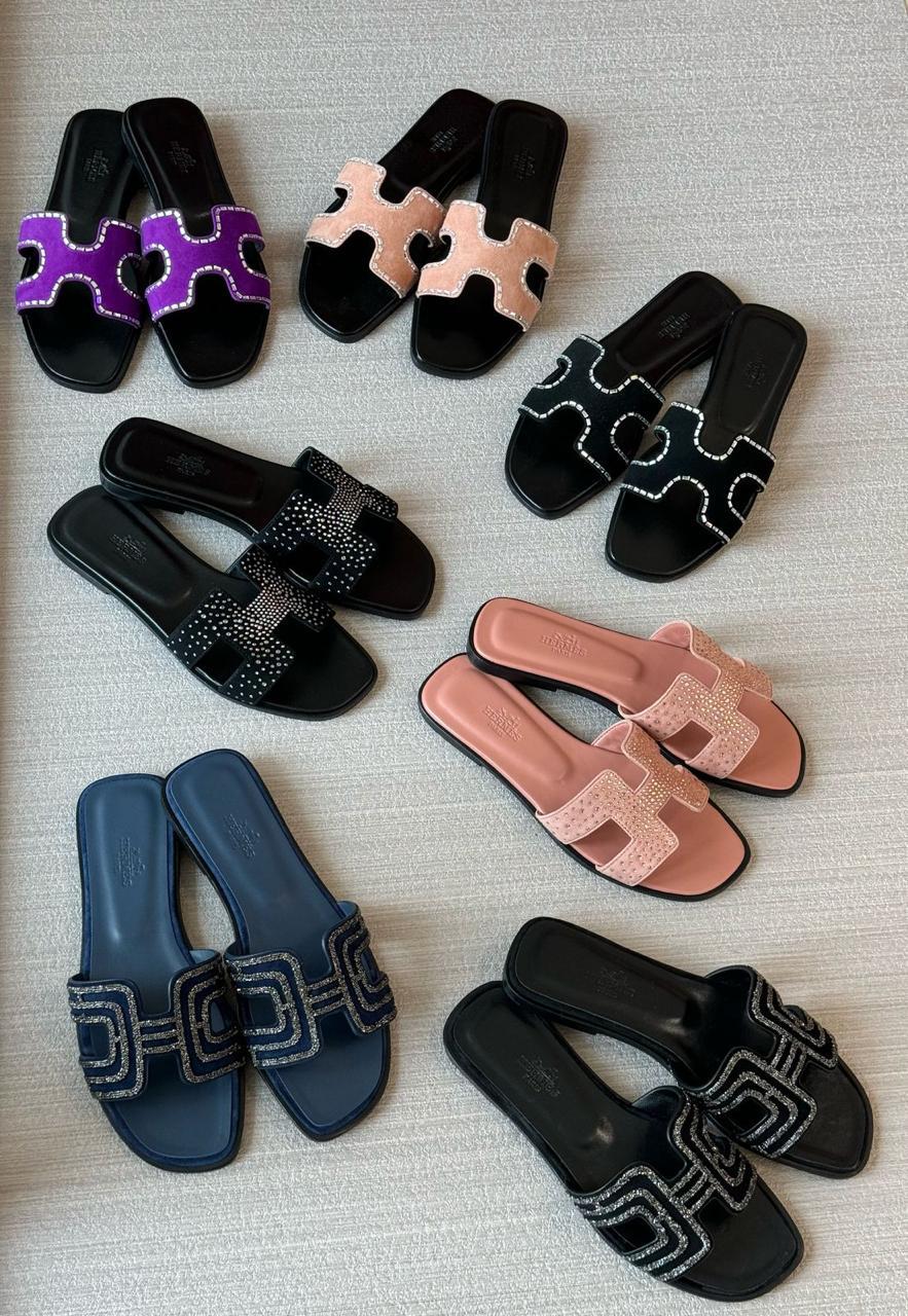 Ladies Hermes flats Lilly Onlines