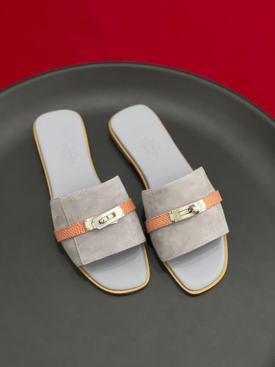 Ladies Hermes flats Lilly Onlines