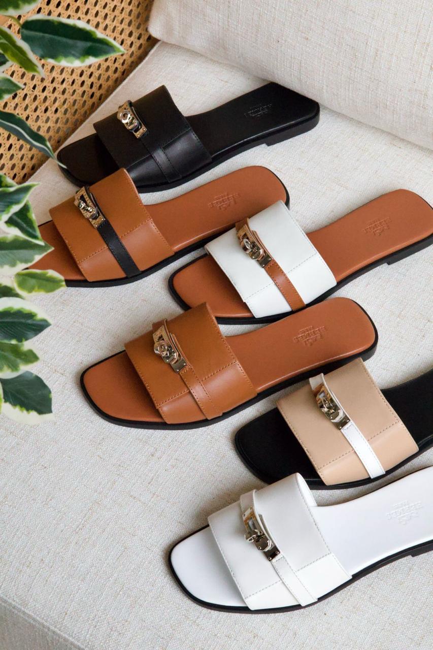 Ladies Hermes flats Lilly Onlines