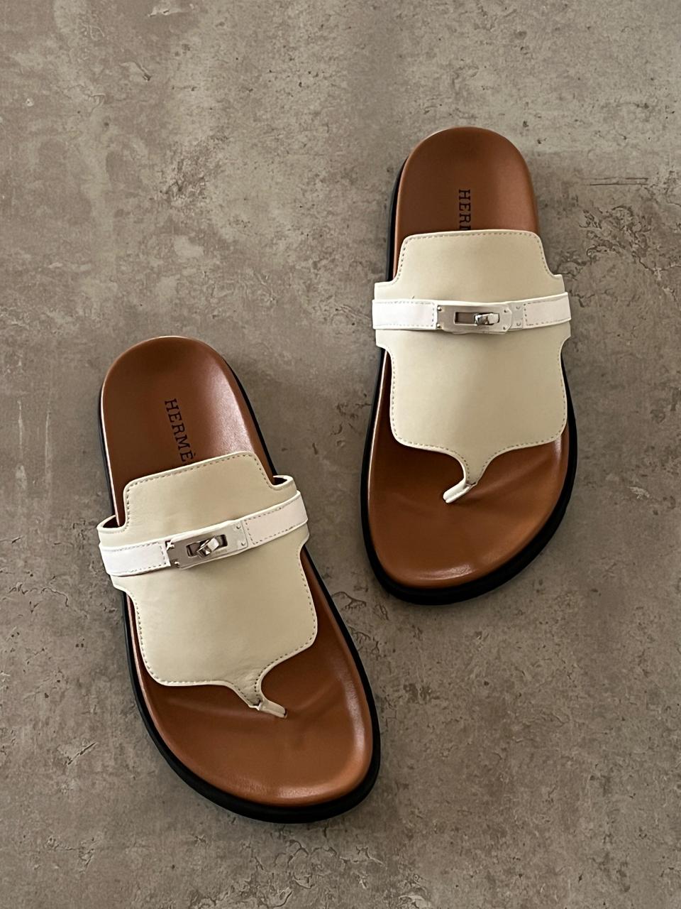 Ladies Hermes flats Lilly Onlines