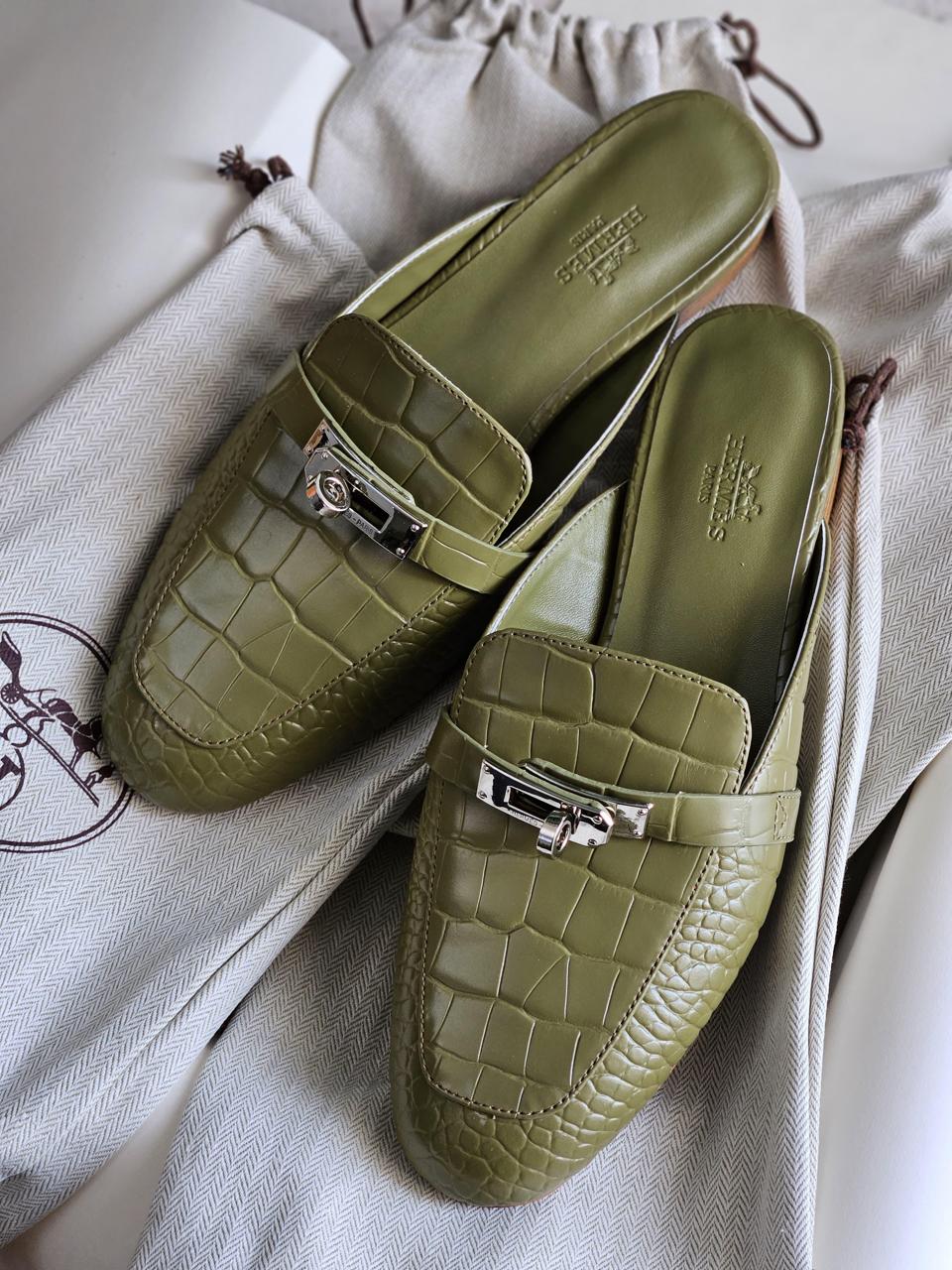 Ladies Hermes flats Lilly Onlines