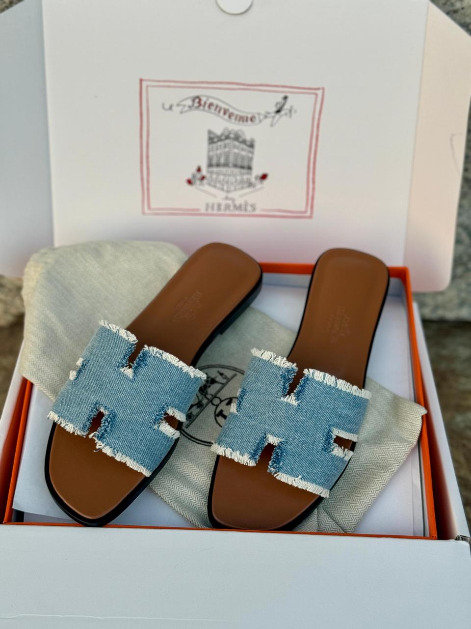 Ladies Hermes flats Lilly Onlines