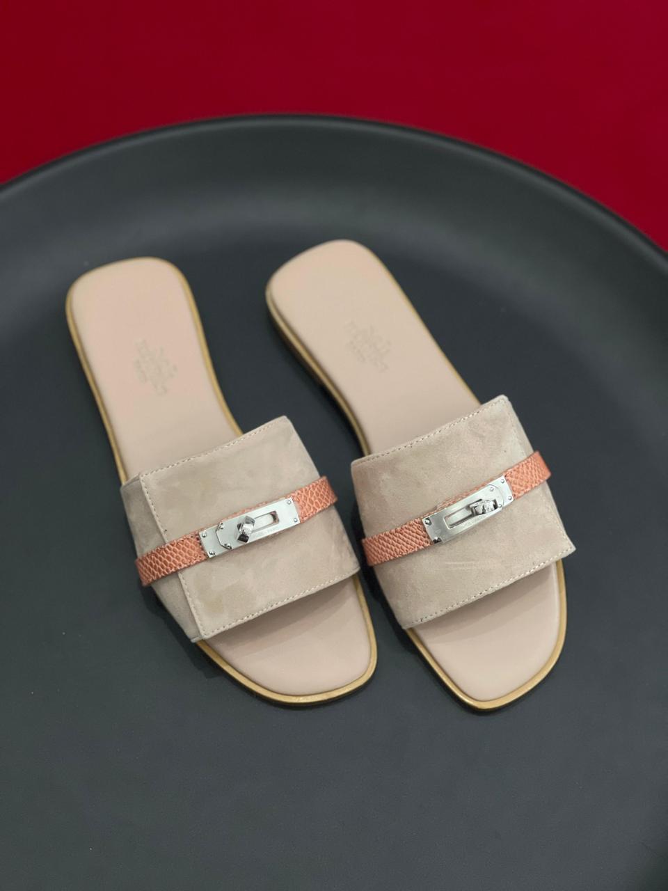 Ladies Hermes flats Lilly Onlines